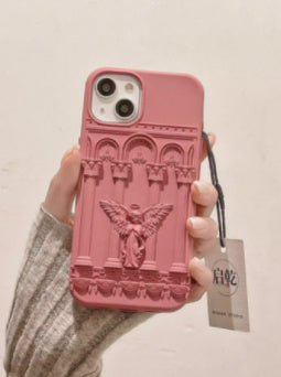Étheria – 3D Angel Silicone Case (Retro French Aesthetic)