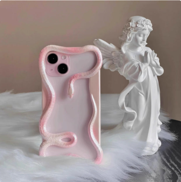 SerpentShell – Artistic Snake Design Resin Phone Case