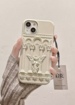 Étheria – 3D Angel Silicone Case (Retro French Aesthetic)