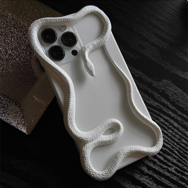 SerpentShell – Artistic Snake Design Resin Phone Case
