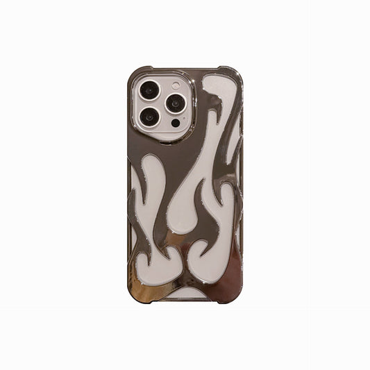 FlameShell – Electroplated TPU phone case with flame pattern