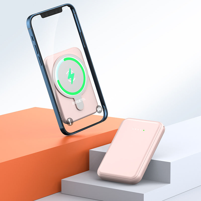 Mini Magnetic Power Bank 5000mAh Wireless Charger