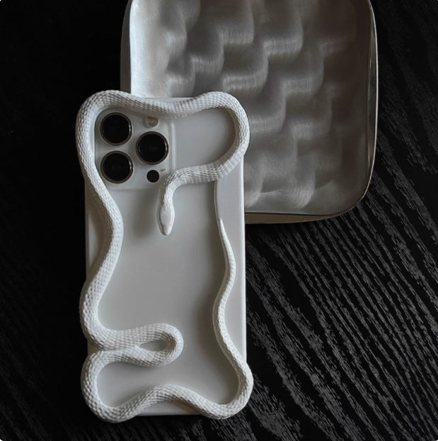 SerpentShell – Artistic Snake Design Resin Phone Case