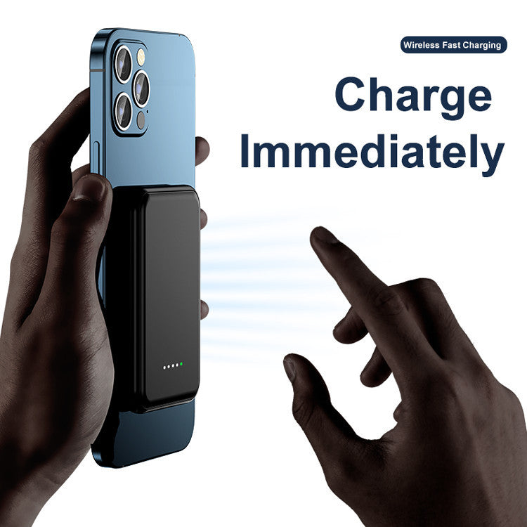Mini Magnetic Power Bank 5000mAh Wireless Charger