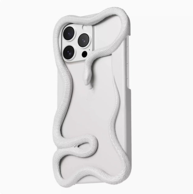 SerpentShell – Artistic Snake Design Resin Phone Case