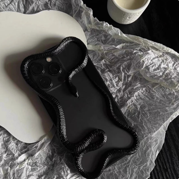 SerpentShell – Artistic Snake Design Resin Phone Case