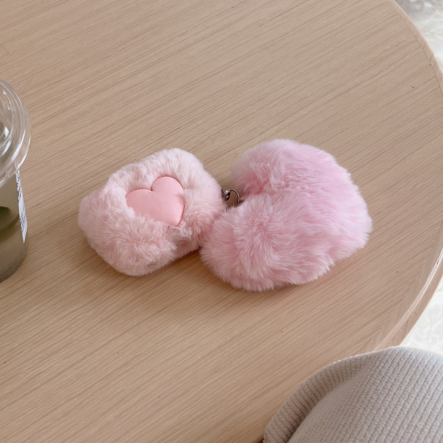 HeartFluff – Soft Plush Heart AirPods Case with Pendant