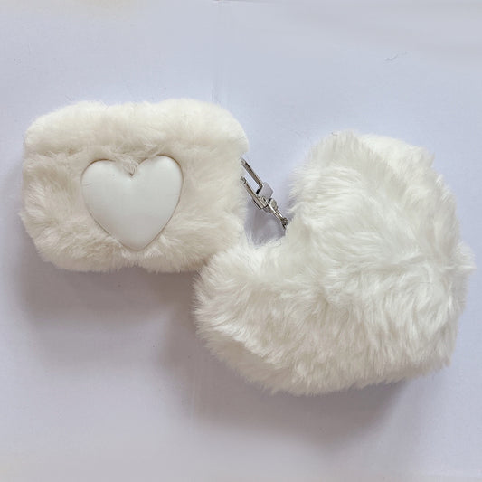 HeartFluff – Soft Plush Heart AirPods Case with Pendant